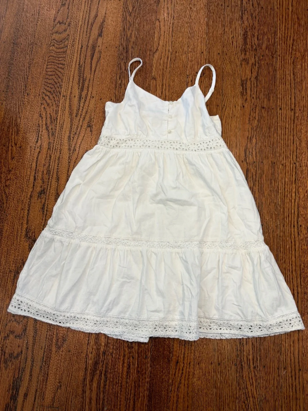 🤍 GAP Teen Tiered Lace Dress – White (Size 14–16) 🤍
